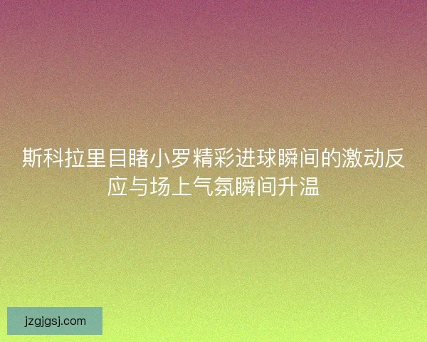 斯科拉里目睹小罗精彩进球瞬间的激动反应与场上气氛瞬间升温